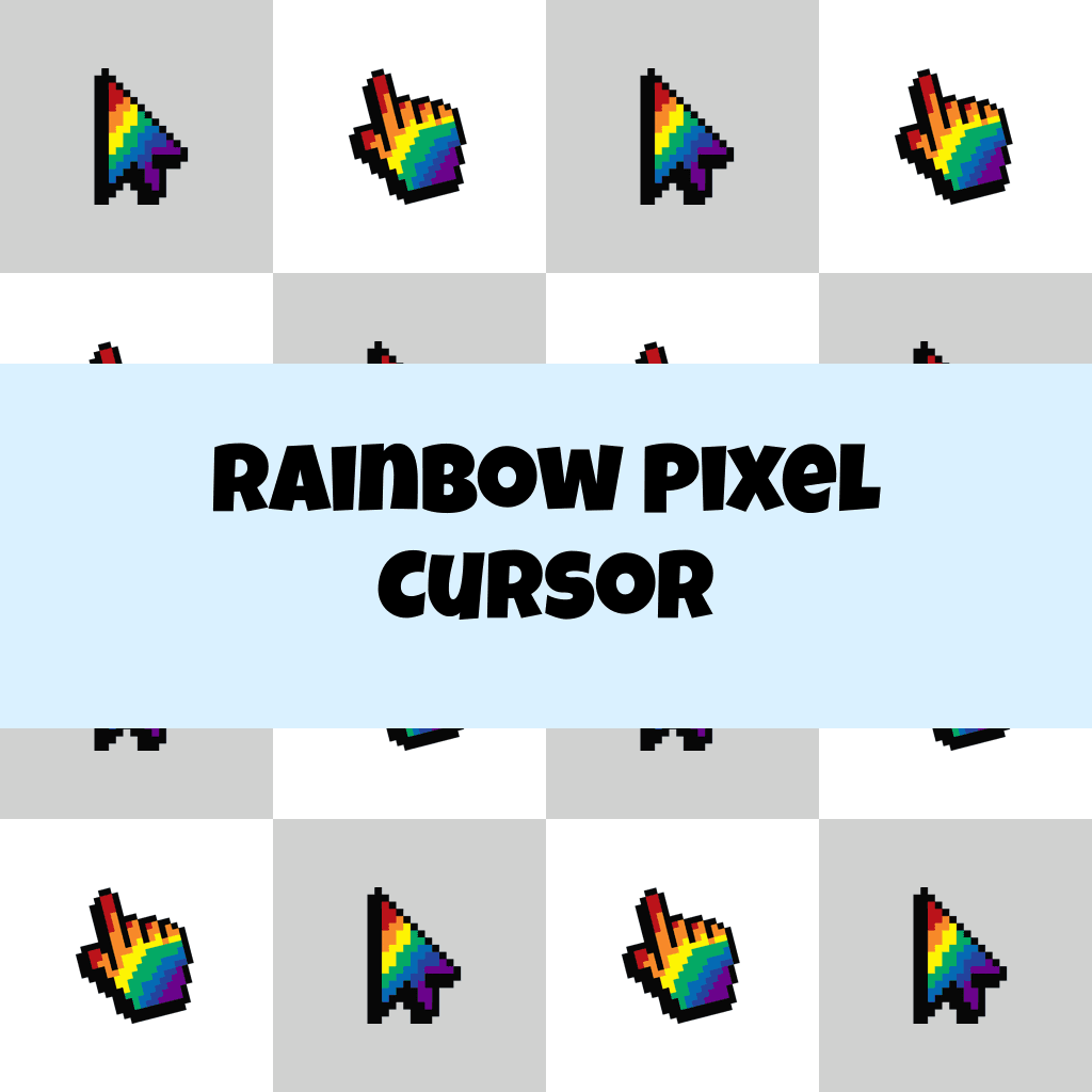 Preview Rainbow Pixel cursor custom cursor pack